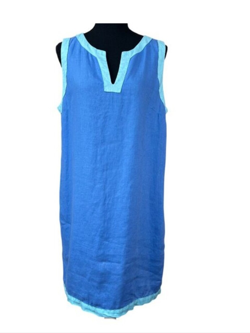 Periwinkle Blue Linen Shift Dress